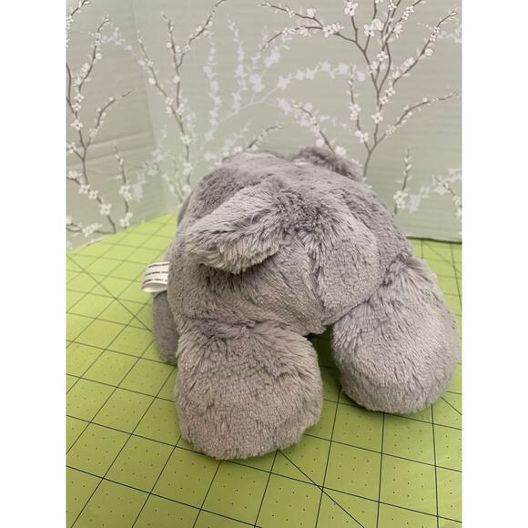 Ebba 11” Plush Gray & White Elephant Stuffed Animal Soft Toy - Picture 6 of 10